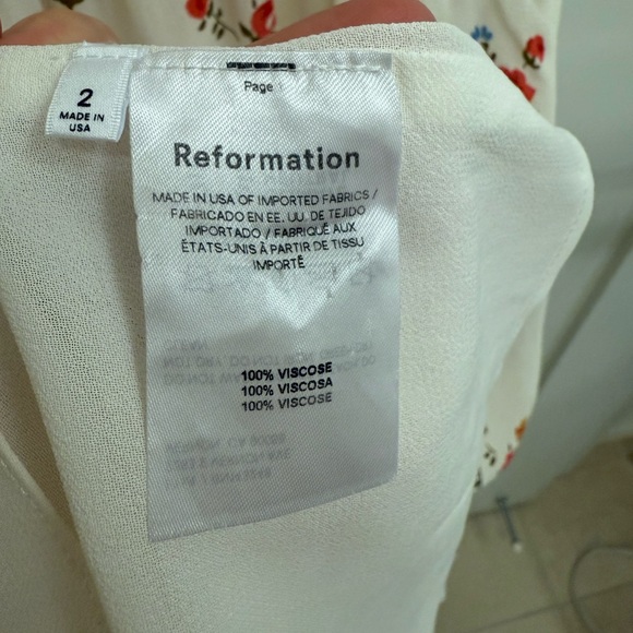 Reformation Esther Floral Crepe Mini Dress - Picture 6 of 6